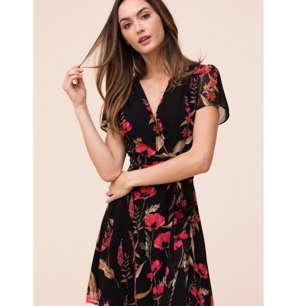 Yumi Kim Wrap Floral Dress Size Small